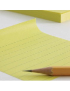 Apli Notas Adesivas Classic com Linhas 100x150mm - Bloco de 100 Folhas - Adesivo de Alta Qualidade - Fácil de Descolar - Amarel 2