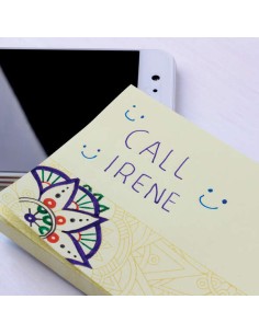 Apli Notas Adesivas Mandala 125x75mm - 100 Folhas - Design Mandala - Adesivo de Qualidade - Amarelo 2