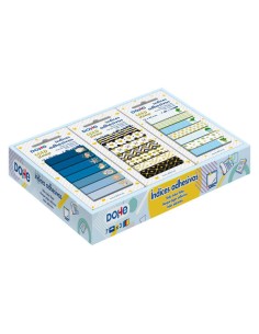 Dohe Caixa Expositora de 21 Índices Adesivos Pré-impressos - 12x45mm - Motivos Estampados em Ouro