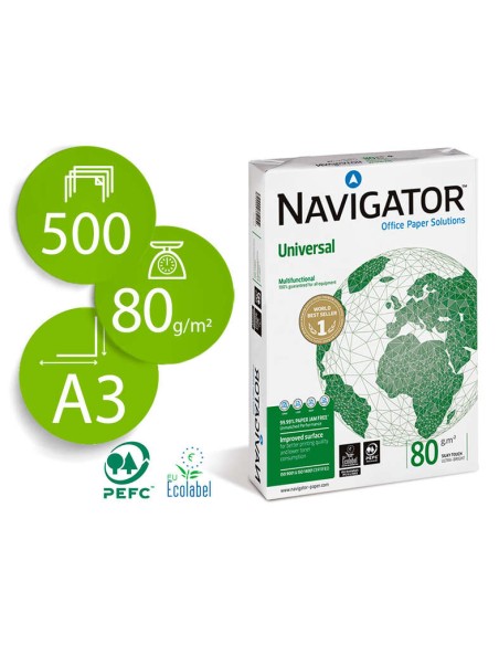 Navigator Papel A3 80gr 297x420mm (500 Folhas) Branco