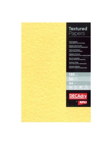 Apli Pack de 50 Folhas de Papel Pergaminho - 165gr - Design Dupla Face - Ideal para Convites, Diplomas e Artesanato - Compatíve