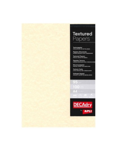 Apli Pack de 100 Folhas de Papel Pergaminho - 95gr - Design Frente e Verso - Ideal para Convites, Diplomas e Artesanato - Compa