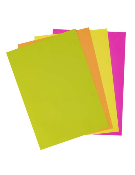 Apli Papel Cor Sortido Fluorescente A4 500 Folhas
