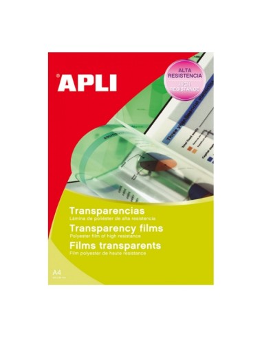 Apli Transparências de poliéster para impressoras inkjet - Alta qualidade de reprodução - Grande clareza - Secagem rápida - Alt