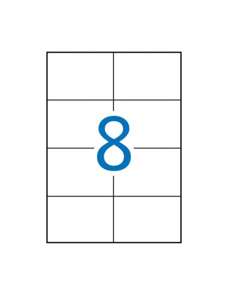 Apli Pack de 800 Etiquetas Retangulares 105x74mm - 100 Folhas por 8 Etiquetas - Adesivo Permanente - Cantos Retos - Cor Branca