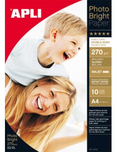Apli Papel Fotográfico Photobright Dupla Face A4 270g 10 Folhas