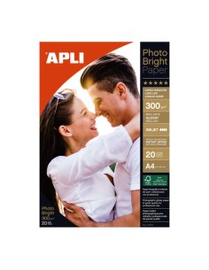 Apli Papel Fotográfico Photobright Longa Duração A4 300g 20 Folhas