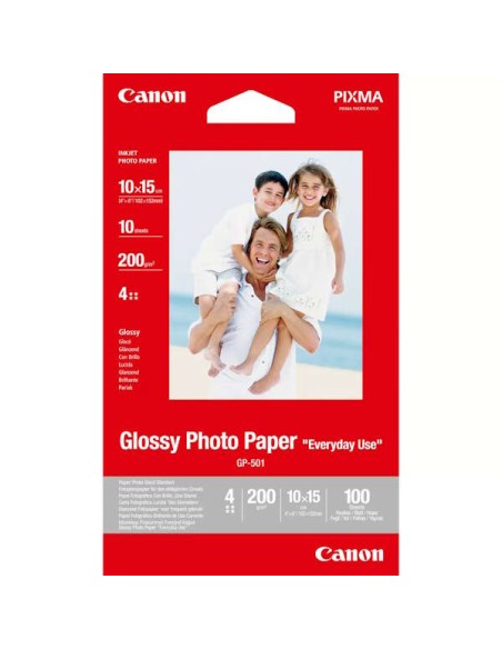 Canon GP-501 Papel Fotográfico A6 10x15cm Brilho 200gr 10 Folhas