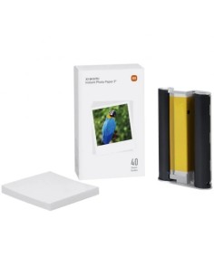 Papel Fotográfico Xiaomi Instantâneo 3" para Impressora Xiaomi Instant Photo 1S 40unidades