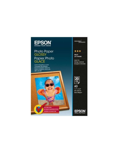 Epson Papel Fotográfico Glossy A3 20 Folhas - 297x420mm - 200g