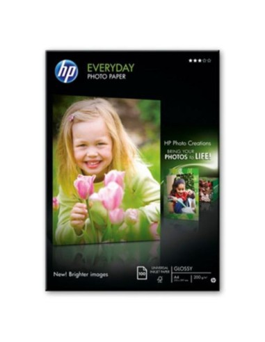 HP Q2510A Papel Fotográfico Everyday Glossy 100 Folhas A4 200g