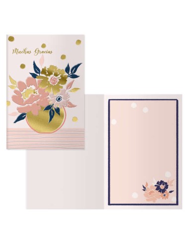 Dohe Pack de 6 Cartões de Felicitação - 11.5x17cm - Impressos a Cores - Estampagens com Filme de Cor - Estampagem a Seco - Pape