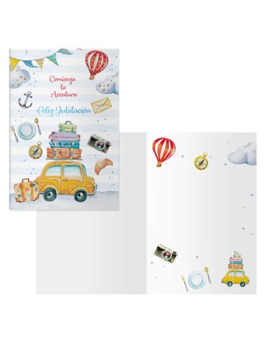 Dohe Pack de 6 Cartões de Felicitação de Aposentadoria - 11,5x17cm - Impressão a Cores - Estampagens com Filme de Cor - Estampa