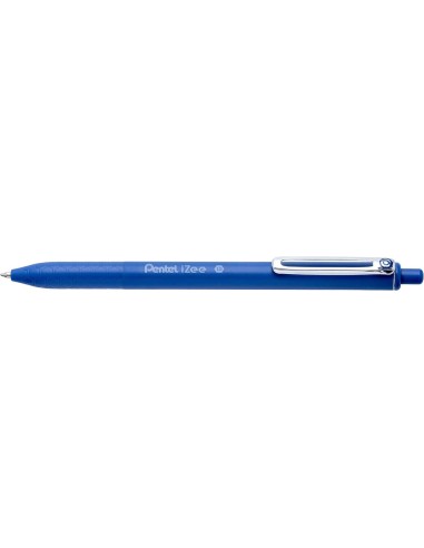 Pentel iZee Caneta Esferográfica Retrátil - Ponta 0.7mm - Traço 0.35mm - Clipe de Metal - Cor Azul