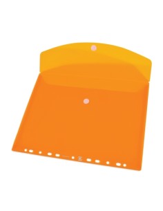 Oxford Pasta Multifuros A4 - Capacidade para 25 Folhas - Fecho de Velcro - 11 Furos - Plástico Flexível Translúcido - Cores Sor 2