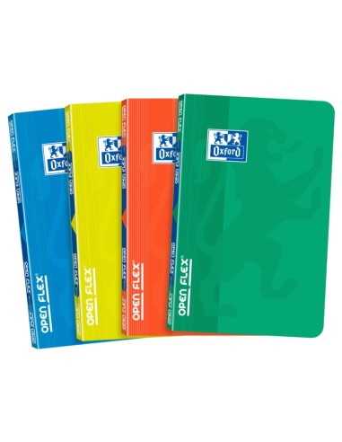 Oxford School Classic Openflex 9x14 Caderno Grampeado - Capa de Plástico Resistente - 48 Folhas de Papel Quadriculado 5x5 - Cor