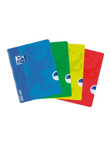 Oxford School Classic Openflex A5 Caderno Grampeado - Capa de Plástico Resistente - 1 Linha com 2 Margens - 48 Folhas - Cores S