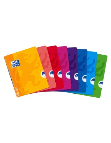 Oxford School Classic Openflex A5+ Caderno Grampeado - Capa de Plástico Resistente - 1 Linha com Margem - 48 Folhas - Cores Sor