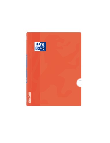 Oxford School Classic Openflex A5+ Caderno Grampeado - Capa de Plástico Resistente - 48 Folhas com 1 Linha e Margem - Cor Laran