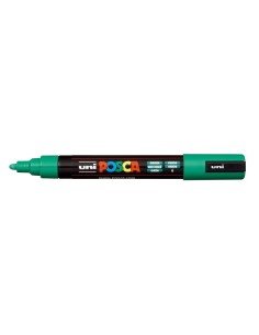 Posca PC-5M Marcador de Pintura - Ponta de Bala 1.8-2.5mm - Tinta à Base de Água - Resistente à Luz - Não Permanente - Cor Verd