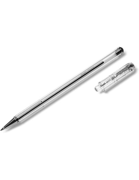 Pentel SuperB Caneta Esferográfica - Ponta Fina 0.7mm - Traço 0.35mm - Tinta à Base de Óleo - Cor Preta