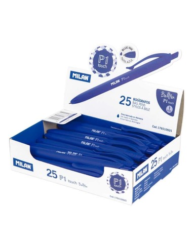 Milan P1 Touch Caneta Esferográfica Retrátil - Ponta Redonda 1mm - Tinta à Base de Óleo - Escrita Suave - 1.200m de Escrita - C