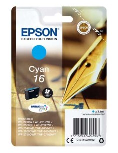 Epson T1622 Ciano Cartucho de Tinta Original - C13T16224012