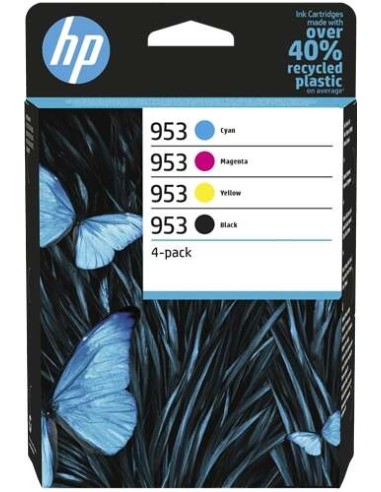 HP 953 Pack de 4 Cartuchos de Tinta Originais - 6ZC69AE