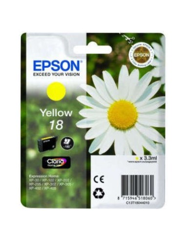Epson T1804 (18) Amarelo Cartucho de Tinta Original - C13T18044012