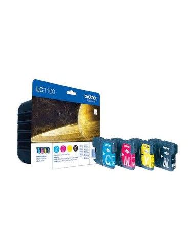 Brother LC1100 Conjunto de 4 Cartuchos de Tinta Originais - LC1100VALBP