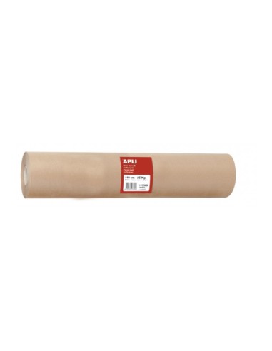 Bobina de Papel Kraft Apli - Ideal para Dispensadores - Perfeito para Embalar Produtos - Uso em Fábricas e Armazéns - Cor Marro