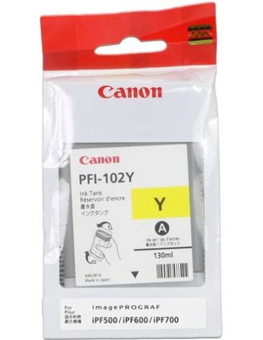 Canon PFI102 Amarelo Cartucho de Tinta Original - 0898B001