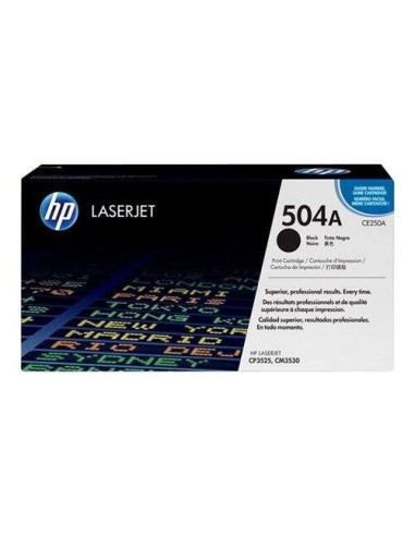 HP CE250A Cartucho de Toner Preto Original - 504A
