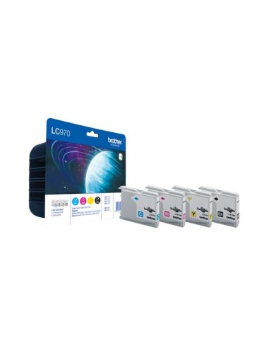 Brother LC970 Pack de 4 Cartuchos de Tinta Originais - LC970VALBP