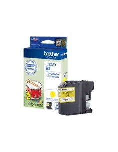 Brother LC22U Amarelo Cartucho de Tinta Original - LC22UYBP