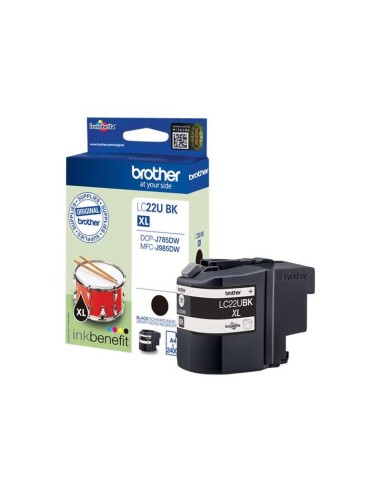 Brother LC22U Preto Cartucho de Tinta Original - LC22UBKBP