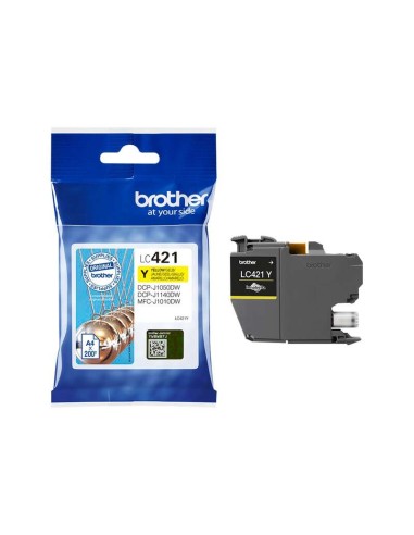 Brother LC421 Amarelo Cartucho de Tinta Original - LC421Y