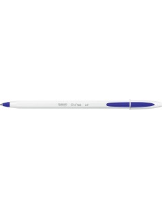 Bic Cristal Up Caneta Esferográfica - Ponta de 1,2mm - Tinta à Base de Óleo - Corpo Branco - Cor Azul
