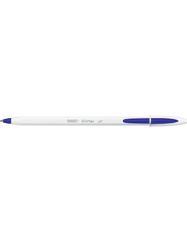 Bic Cristal Up Caneta Esferográfica - Ponta de 1,2mm - Tinta à Base de Óleo - Corpo Branco - Cor Azul