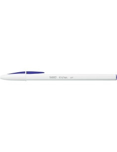 Bic Cristal Up Caneta Esferográfica - Ponta de 1,2mm - Tinta à Base de Óleo - Corpo Branco - Cor Azul 2