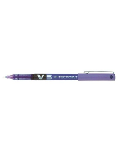 Pilot Caneta de Tinta Líquida V5 HI-Tecpoint Rollerball - Ponta Fina de Agulha 0.5mm - Traço 0.3mm - Cor Violeta