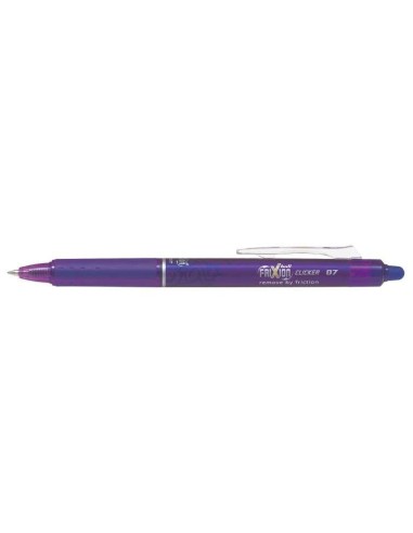 Pilot Frixion Clicker Caneta Gel Apagável Retrátil - Ponta de Esfera 0.7mm - Traço 0.4mm - Grip Ergonômico - Cor Violeta