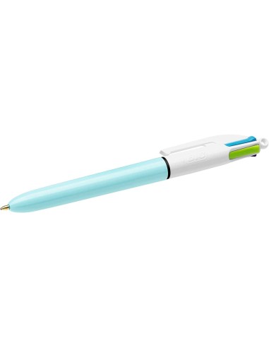 Bic 4 Cores Fun Caneta Esferográfica Retrátil - Ponta Média de 1,0 mm - Tinta à Base de Óleo - Tinta de Cores: Rosa, Roxo, Turq
