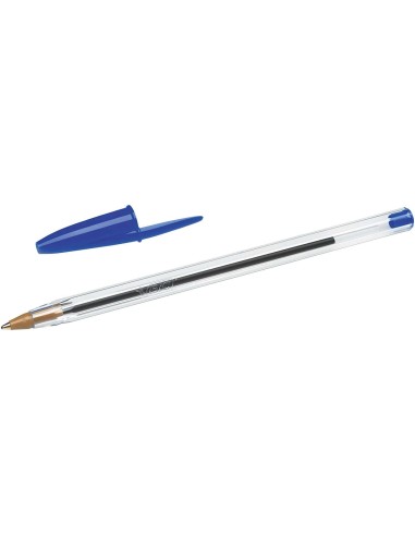 Bic Cristal Original Caneta Esferográfica - Ponta Redonda de 1.0mm - Traço 0.4mm - Tinta à Base de Óleo - Cor Azul