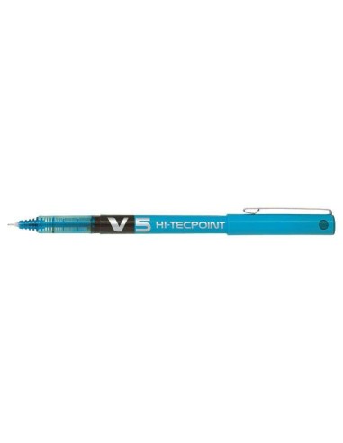 Pilot Caneta de tinta líquida V5 HI-Tecpoint Rollerball - Ponta fina de agulha 0,5mm - Traço 0,3mm - Cor Azul Claro