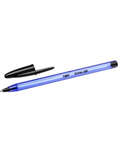 Bic Cristal Soft Canetas Esferográficas - Ponta Média de 1.2mm - Traço 0.45mm - Escrita mais Fluida - Cor Preta