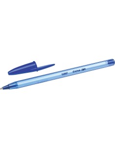 Bic Cristal Soft Canetas Esferográficas - Ponta Média de 1.2mm - Traço 0.45mm - Escrita mais Fluida - Cor Azul