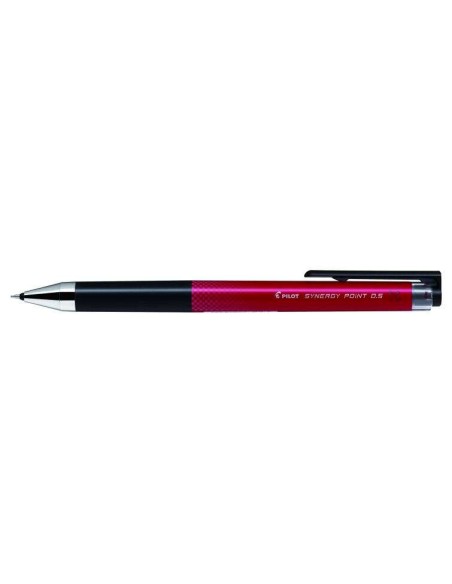 Pilot Caneta Gel Synergy Point Retrátil - Recargável - Ponta Fina 0.5mm - Traço 0.25mm - Cor Vermelha