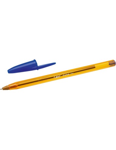 Bic Cristal Original Fine Caneta Esferográfica - Ponta Redonda de 0.8mm - Traço de 0.30mm - Tinta à Base de Óleo - Translúcido 