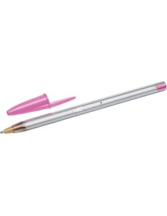 Bic Cristal Fun Caneta Esferográfica - Ponta Grossa de 1.6mm - Tinta à Base de Óleo - Cor Rosa